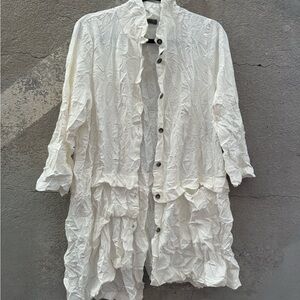 Chalet- large white button up tunic/ duster jacket. still being sold in stores.